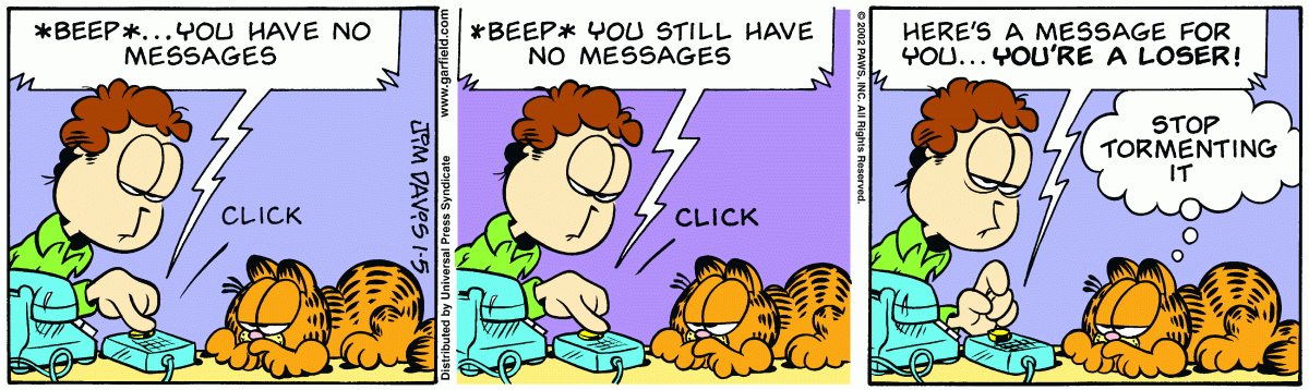 Garfield, January 5, 2002