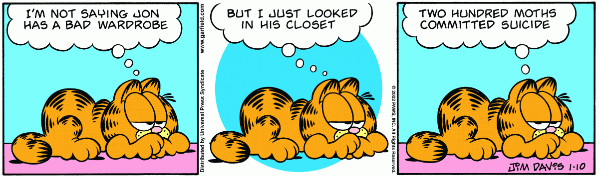 Garfield, January 10, 2002