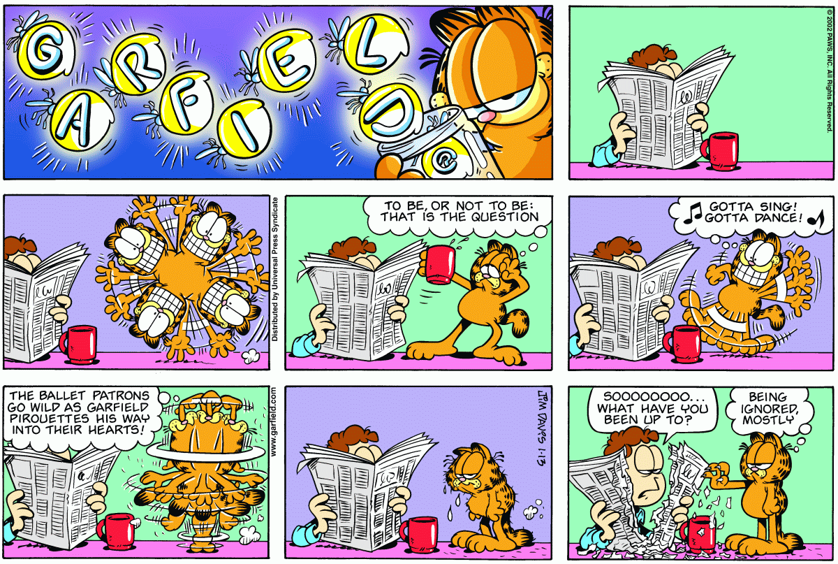 Garfield, January 13, 2002