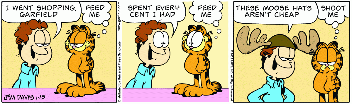 Garfield, January 15, 2002