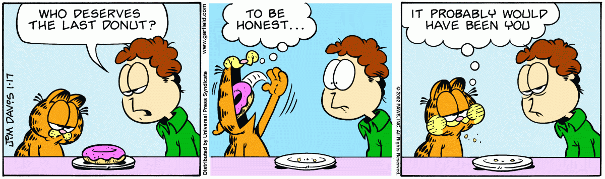 Garfield, January 17, 2002