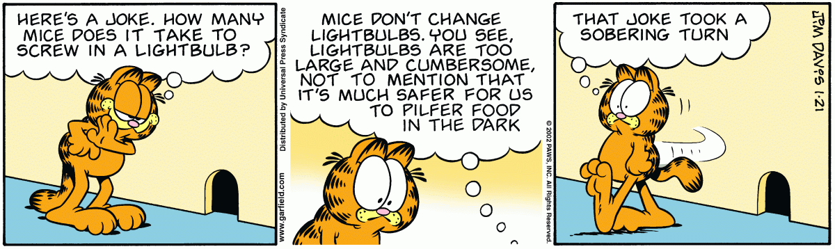 Garfield, January 21, 2002