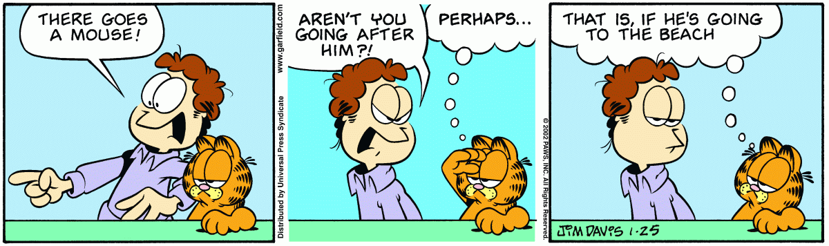 Garfield, January 25, 2002