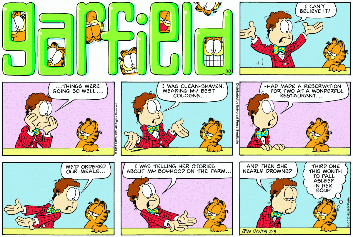 Garfield, February 3, 2002
