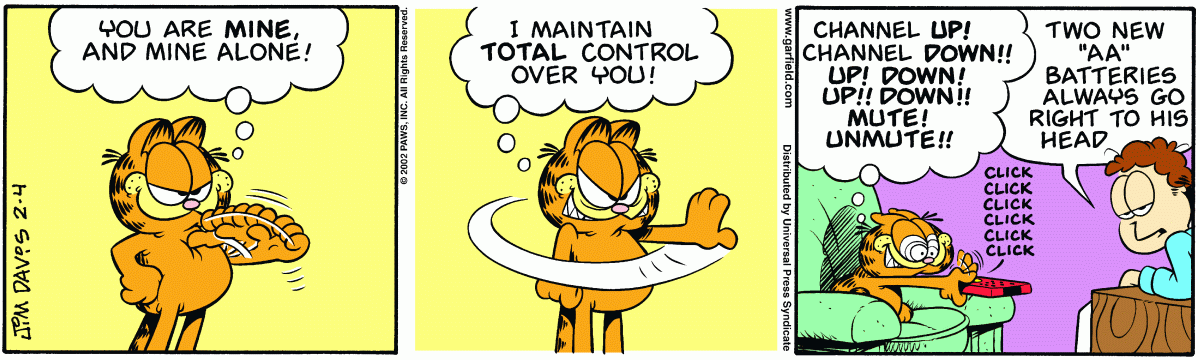 Garfield, February 4, 2002