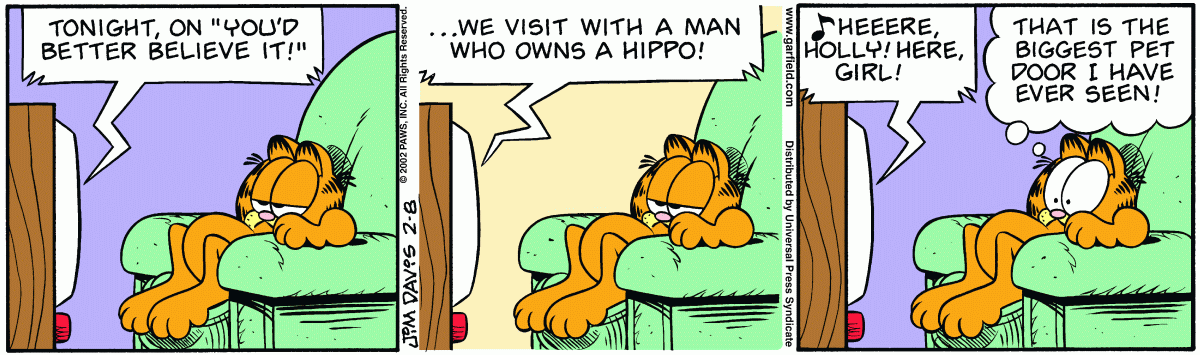 Garfield, February 8, 2002
