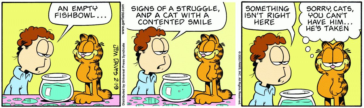 Garfield, February 19, 2002