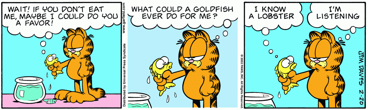Garfield, February 20, 2002