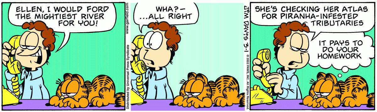 Garfield, March 1, 2002
