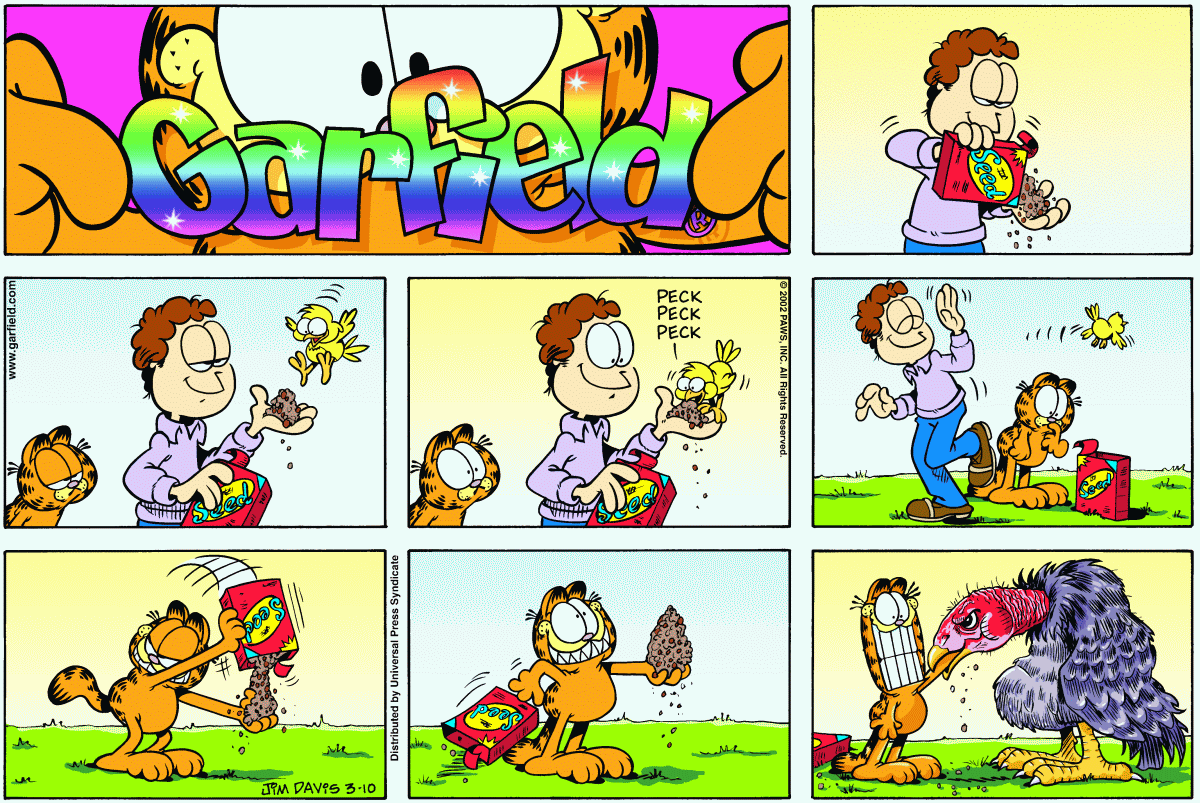 Garfield comic strip for Sunday, March 10, 2002