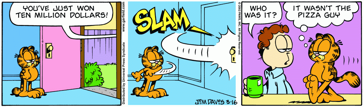 Garfield, March 16, 2002