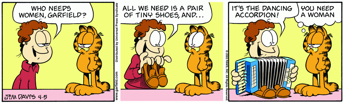 Garfield, April 5, 2002