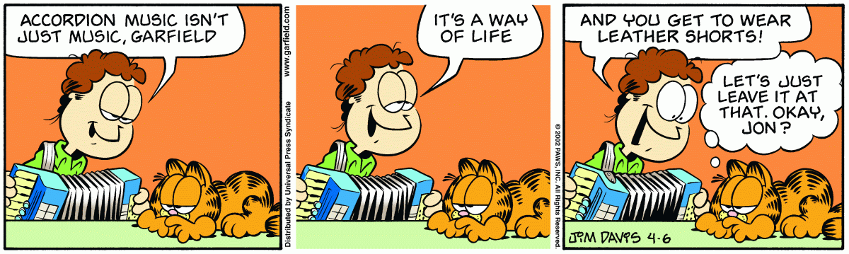 Garfield, April 6, 2002