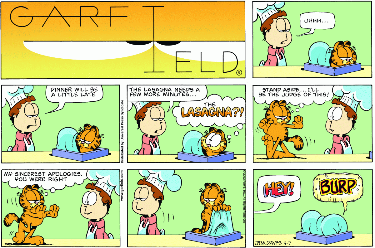 Garfield, April 7, 2002