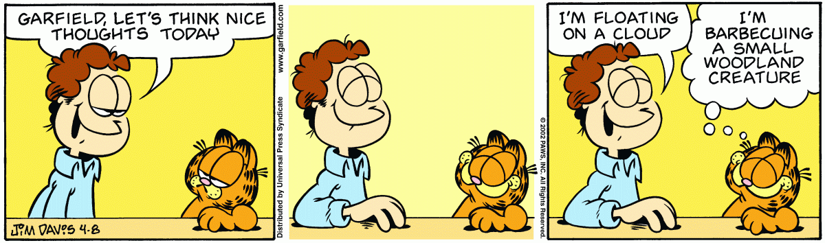 Garfield, April 8, 2002