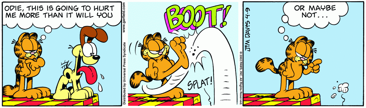 Garfield, April 9, 2002
