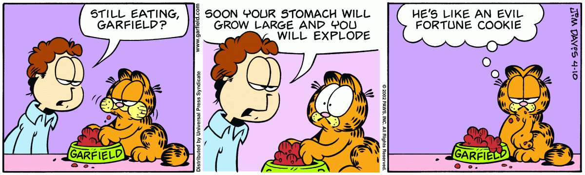 Garfield, April 10, 2002