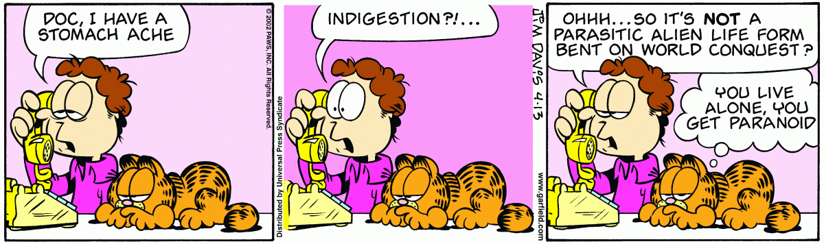 Garfield, April 13, 2002
