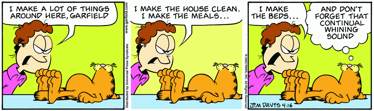 Garfield, April 16, 2002