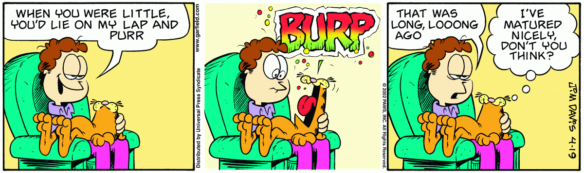 Garfield, April 19, 2002