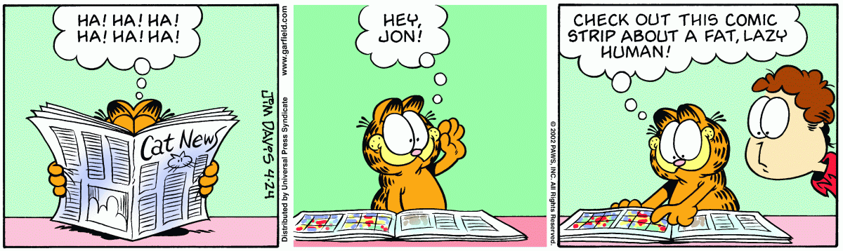 Garfield, April 24, 2002