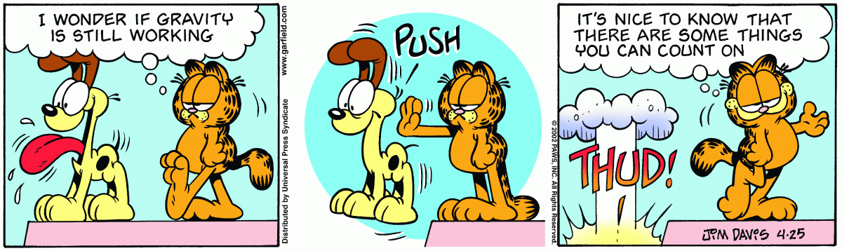 Garfield comic strip for Thursday, April 25, 2002