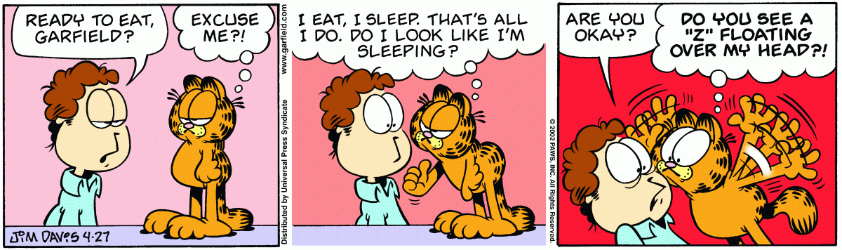 Garfield, April 27, 2002