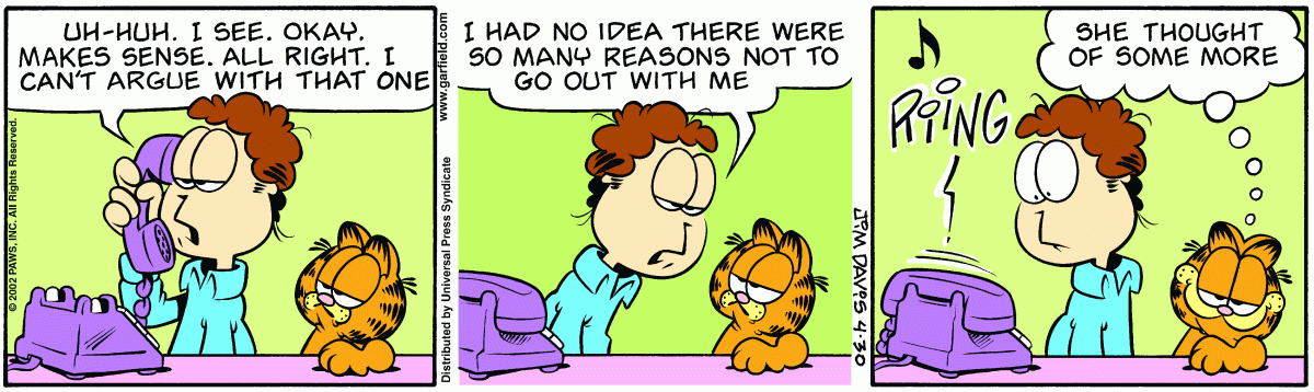 Garfield, April 30, 2002