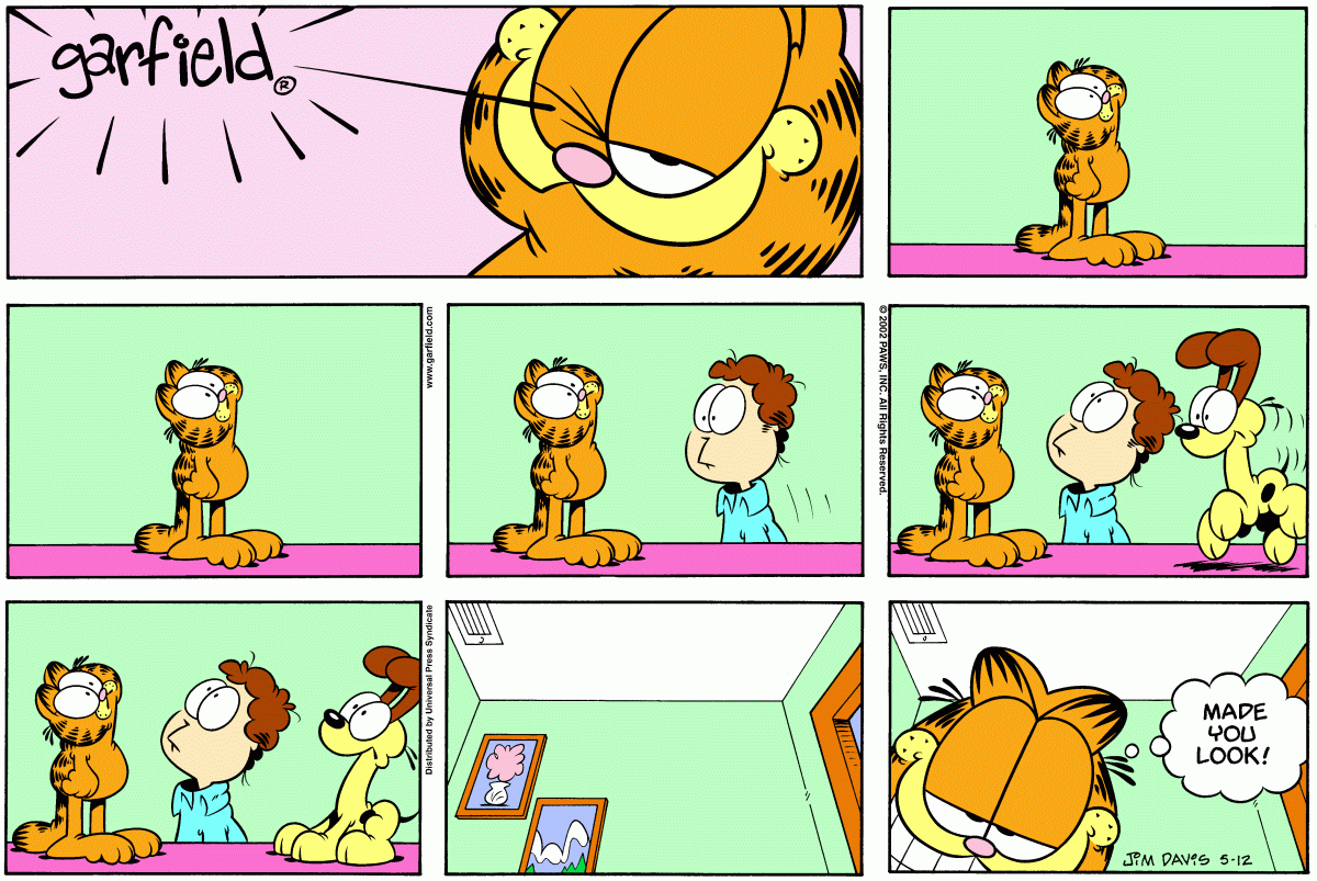 Garfield comic strip for Sunday, May 12, 2002