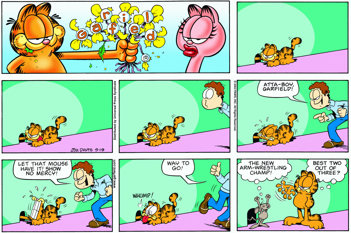 Garfield comic strip for Sunday, May 19, 2002