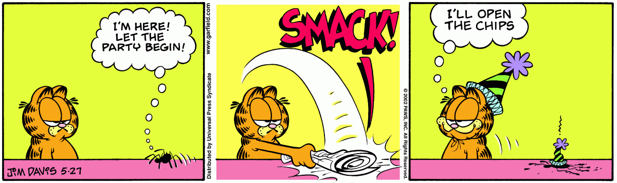 Garfield comic strip for Monday, May 27, 2002