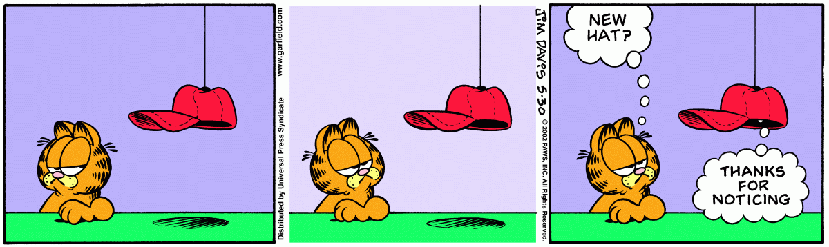 Garfield comic strip for Thursday, May 30, 2002