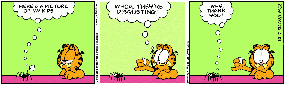 Garfield comic strip for Friday, May 31, 2002
