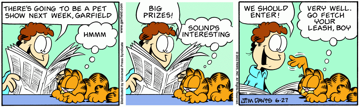 Garfield, June 27, 2002