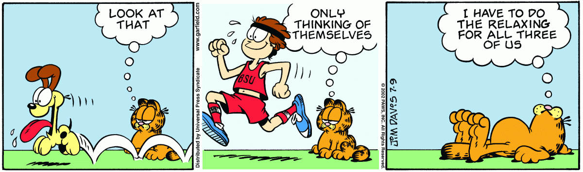 Garfield comic strip for Tuesday, July 9, 2002