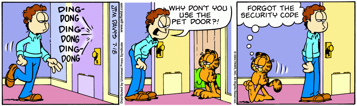 Garfield, July 18, 2002