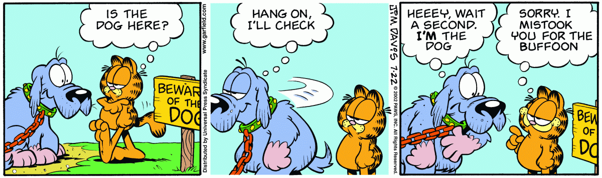 Garfield, July 22, 2002
