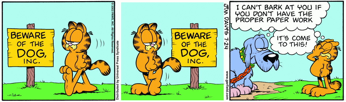 Garfield, July 24, 2002