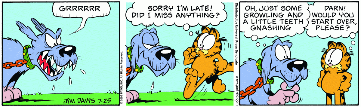 Garfield, July 25, 2002