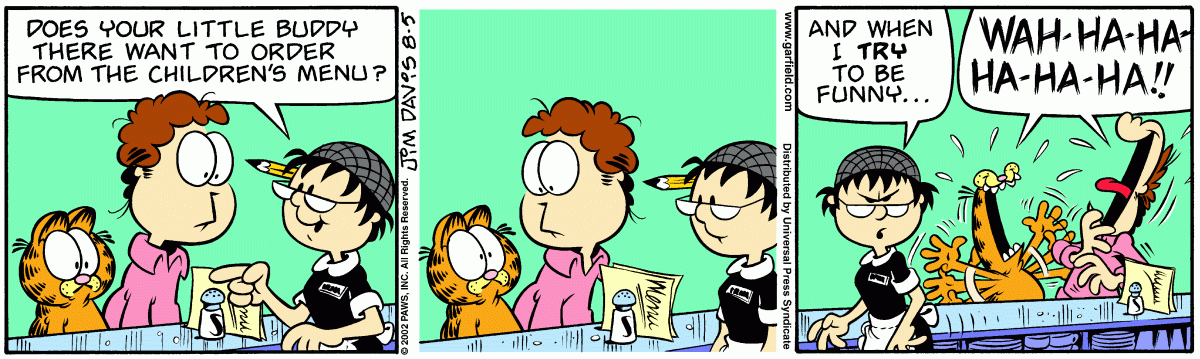 Garfield, August 5, 2002