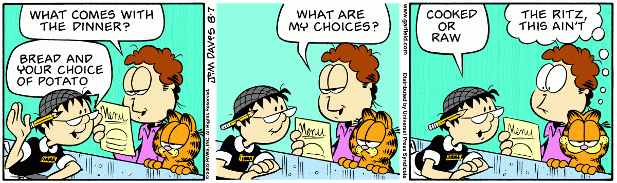 Garfield, August 7, 2002