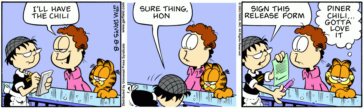 Garfield, August 8, 2002