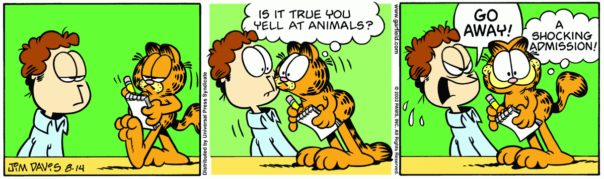 Garfield, August 14, 2002