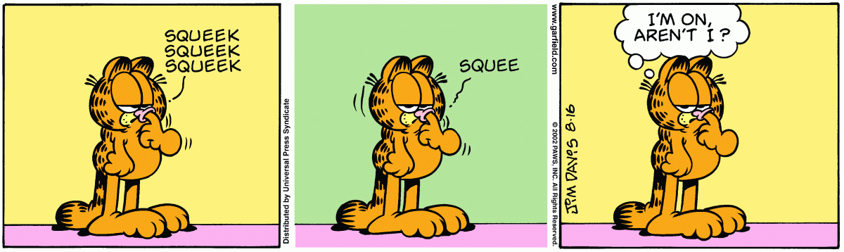 Garfield, August 16, 2002