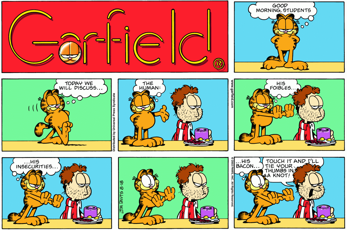 Garfield, August 18, 2002