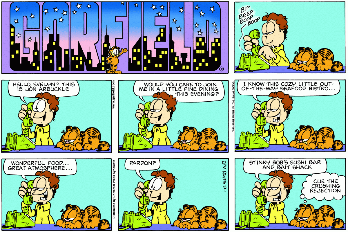 Garfield, September 1, 2002