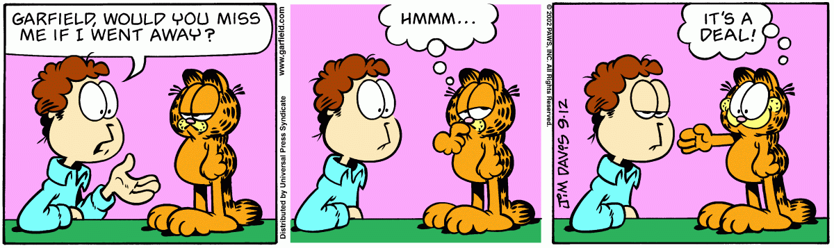 Garfield, September 12, 2002