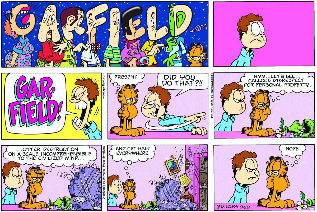 Garfield, September 29, 2002