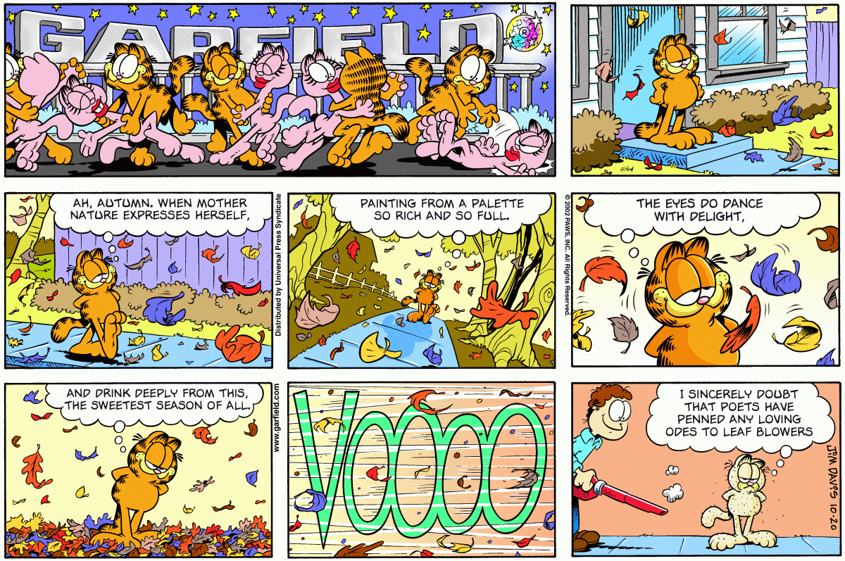 Garfield comic strip for Sunday, October 20, 2002