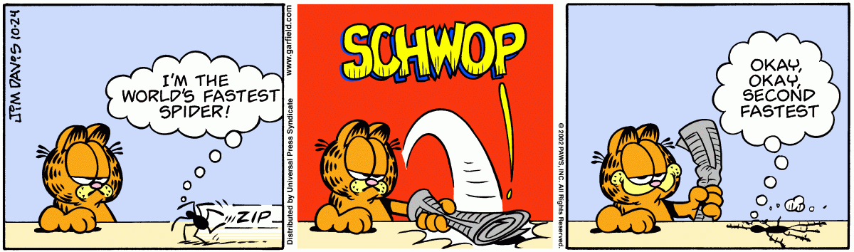 Garfield comic strip for Thursday, October 24, 2002